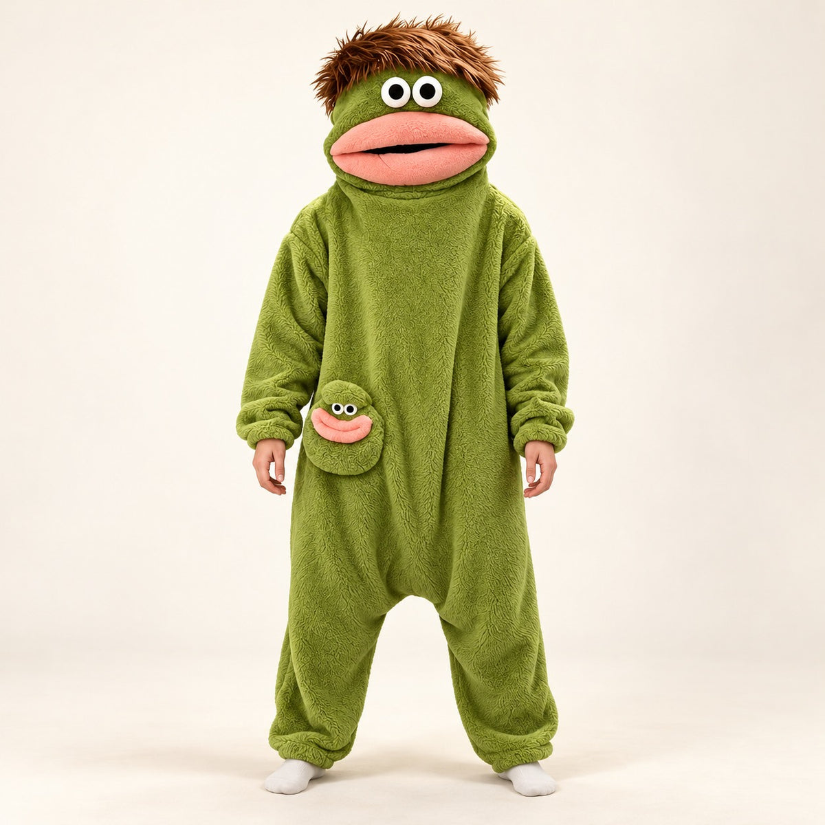 Monster onesie green front