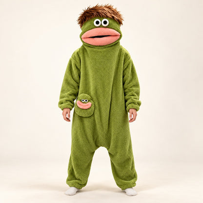 Monster onesie green front