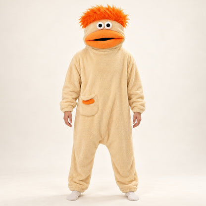 Monster onesie cream front