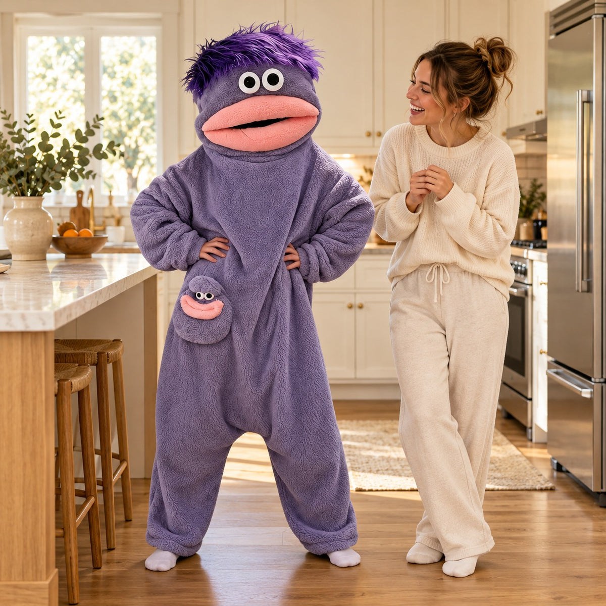 Monster onesie purple kitchen